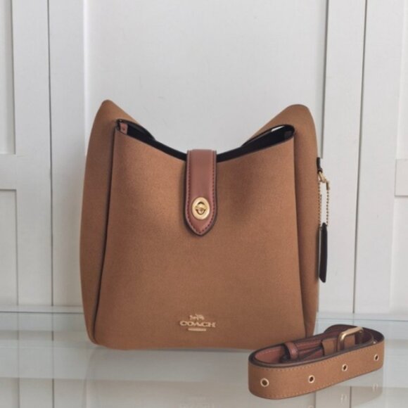 Smooth Finish Coach Brown Crossbody - Picture 2 of 7